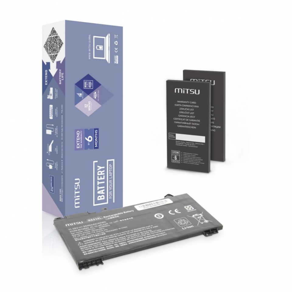 Mitsu sülearvuti aku for HP430G6/450G6 3500mAh(40Wh) 11.55V