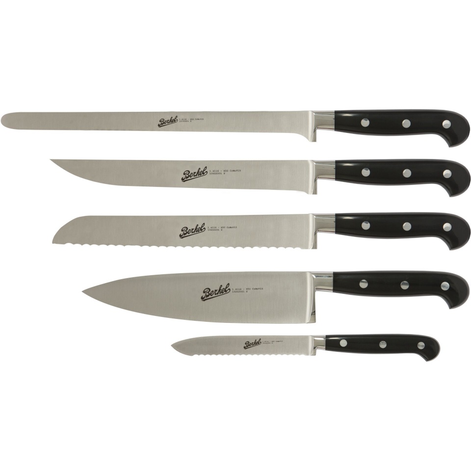 Berkel söögiriistade komplekt Adhoc Glossy must Chef Set 5-osaline