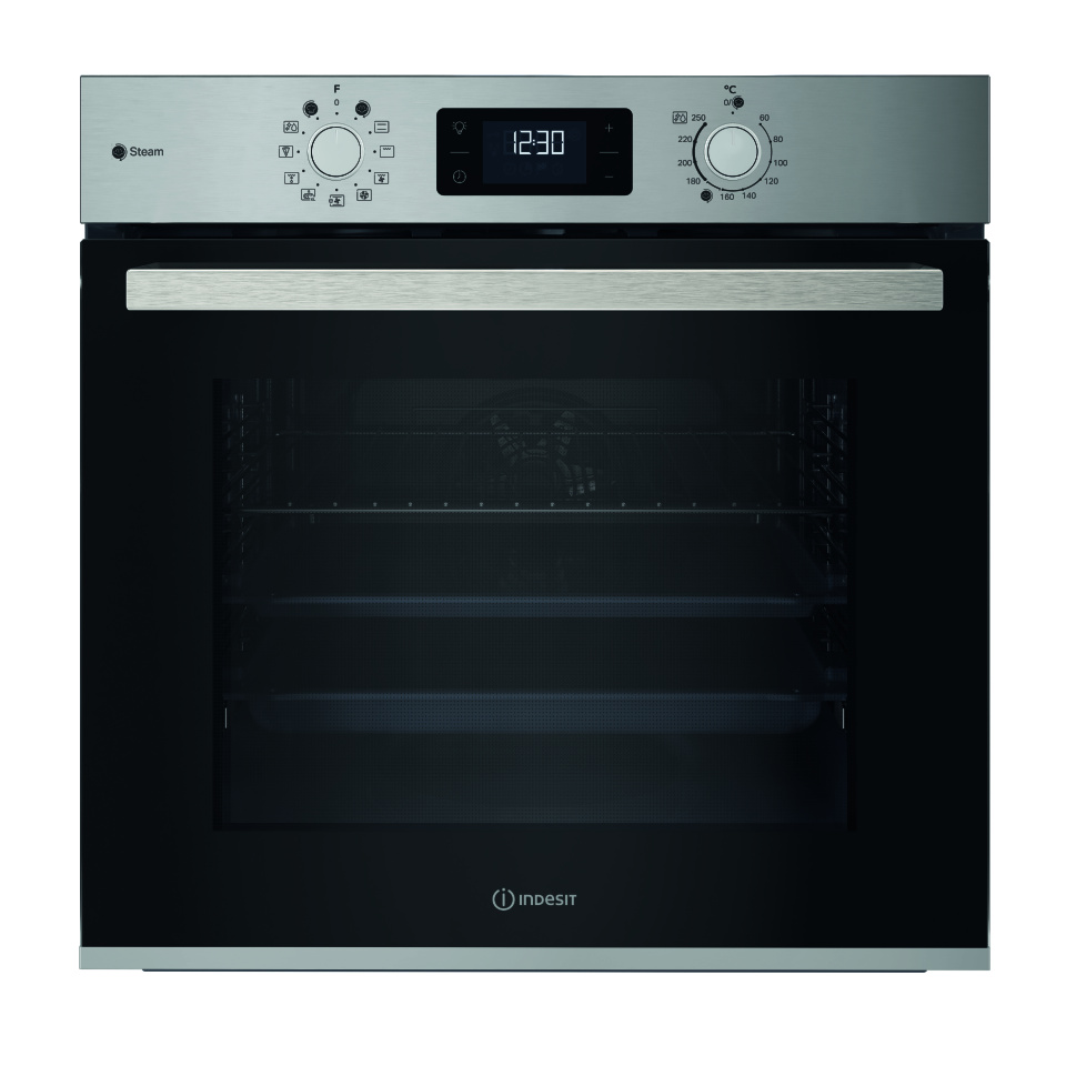 Indesit integreeritav ahi IOK58HSU1X Built-In Electric Oven, roostevaba teras/must