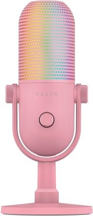 Razer mikrofon | RGB USB with Tap-to-Mute | Seiren V3 Chroma | Quartz | No