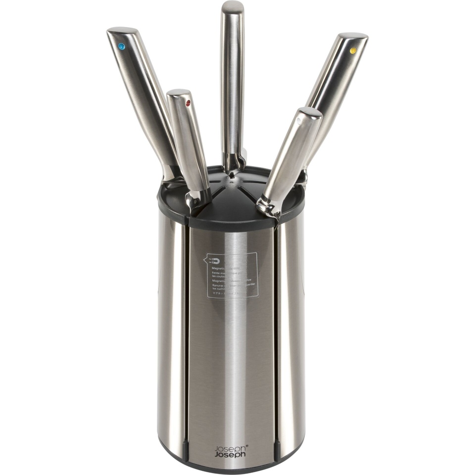 Joseph Joseph kööginuga Elevate Stell Knives Carousel 5-piece Set, hõbedane
