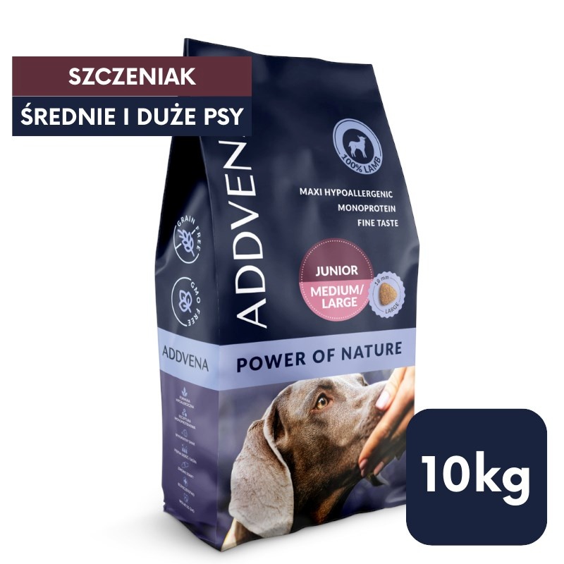 Addvena kuivtoit koerale POWER OF NATURE dla szczeniąt średnich i dużych ras 10kg