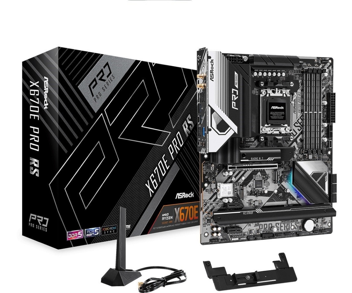 ASRock emaplaat X670E Pro RS AMD AM5 DDR5 ATX, 90-MXBJ70-A0UAYZ
