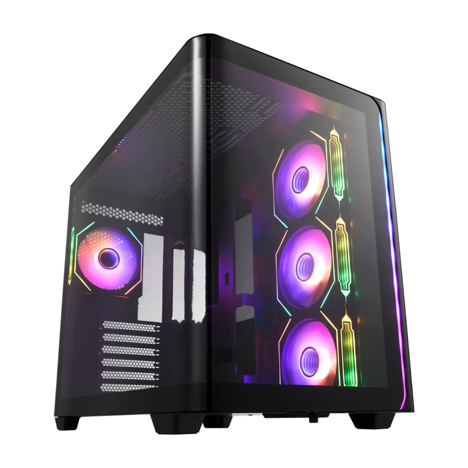Fortron korpus FSP M580-BA (must, Tempered Glass x 2)