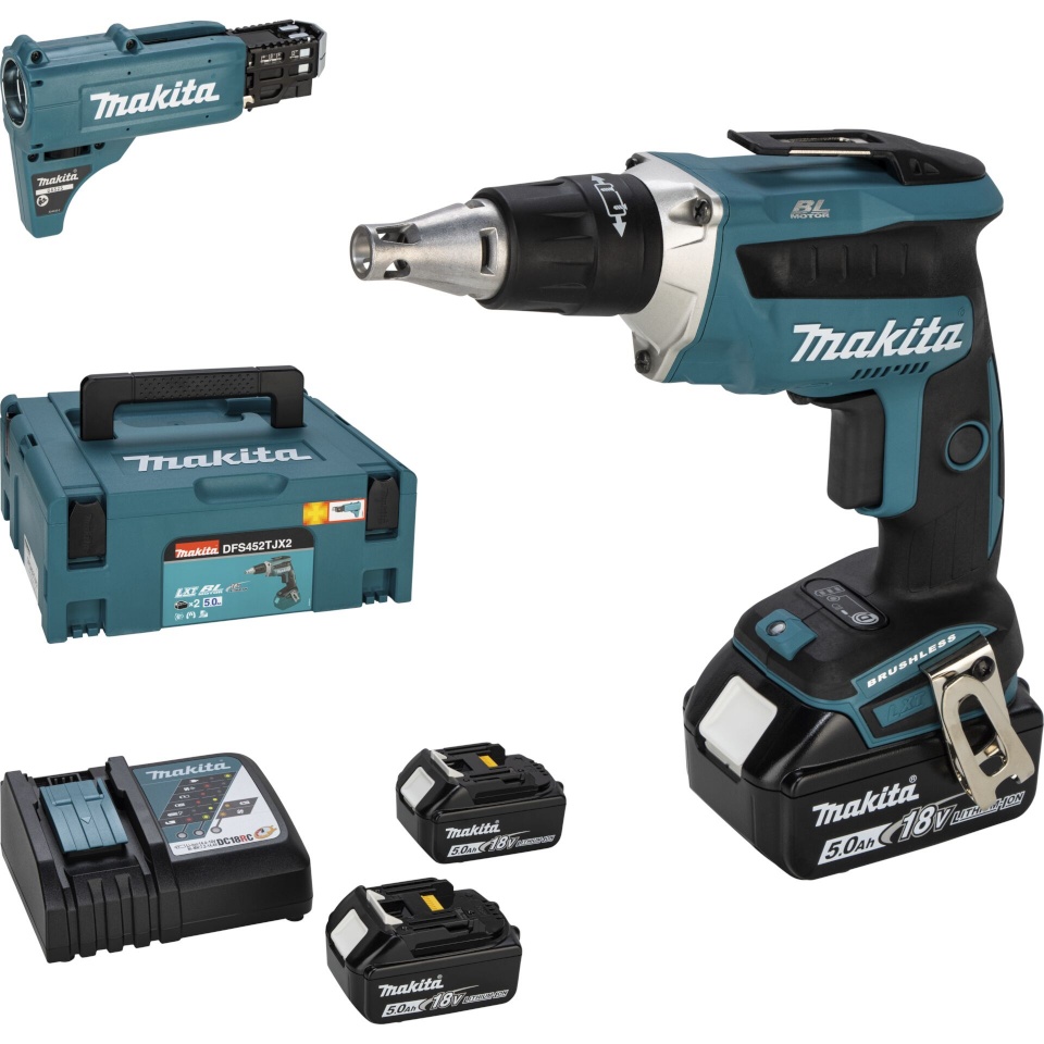 Makita akutrell DFS452TJX2 Akku-Schnellbauschrauber
