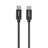 Hama laadimiskaabel Fabric Charging Cable, USB-C - USB-C, Nylon, 1,5m, must