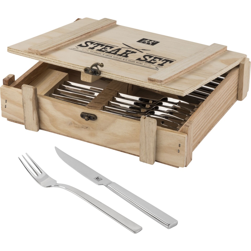 Zwilling söögiriistade komplekt Steak Cutlery Set 12-osaline in woodbox