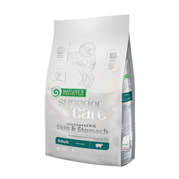 Nature's Protection kuivtoit koerale Superior Care Skin & Stomach Adult Lamb, 1,5kg