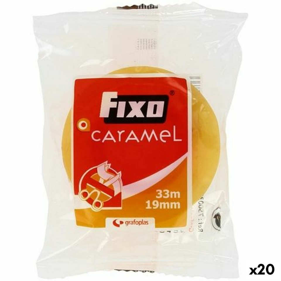 Fixo kleeplint Caramel läbipaistev 19 mmx33 m 20tk