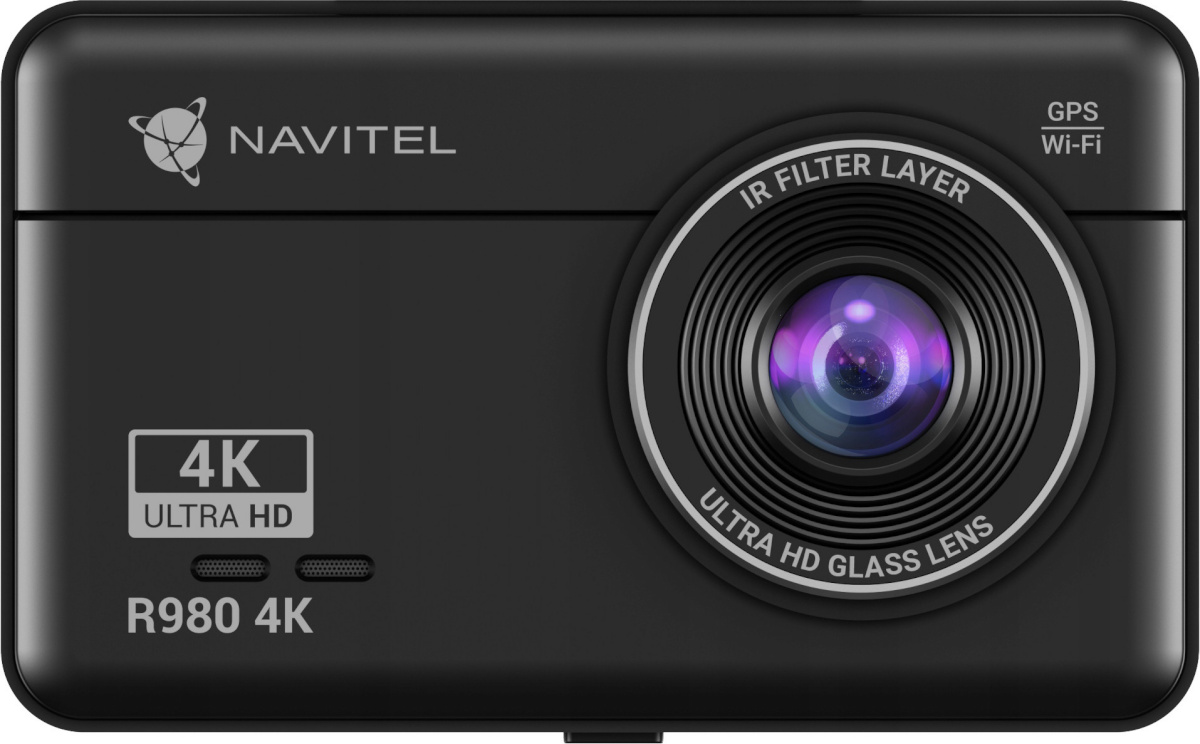 Navitel R980 4K dashcamwith Wi-Fi, GPS-informer, and digital speedometer