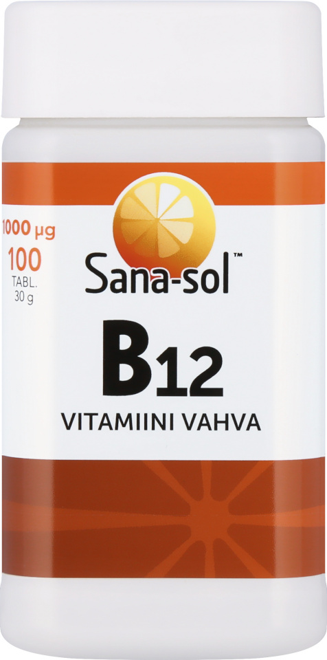 Sana-sol B12-vitamiin Vahva, 1000µg, 100 tabletti