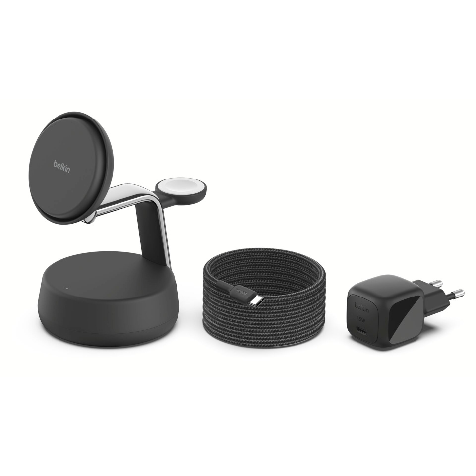 Belkin juhtmevaba laadija UltraCharge Pro 25W Qi2 mag.3-in-1 Ladest.sw. WIZ040kqCH