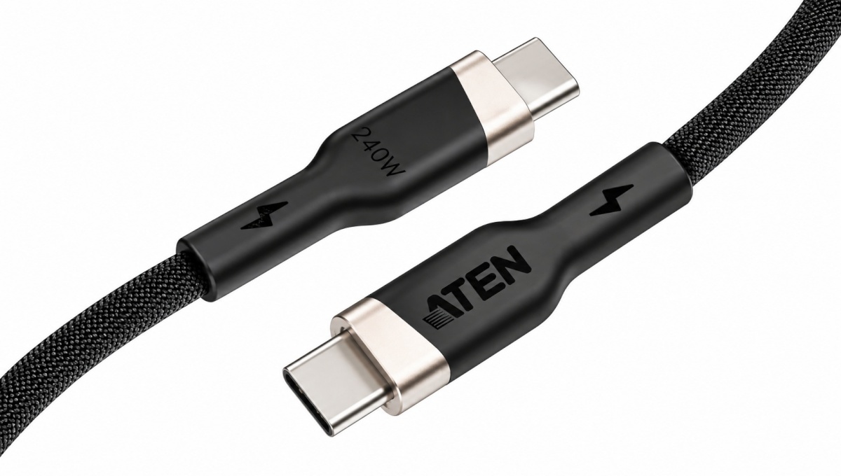 Aten 240W USB-C to USB-C Braided Charging Cable, 2 m | 2L-3102P240 | USB-C to USB-C