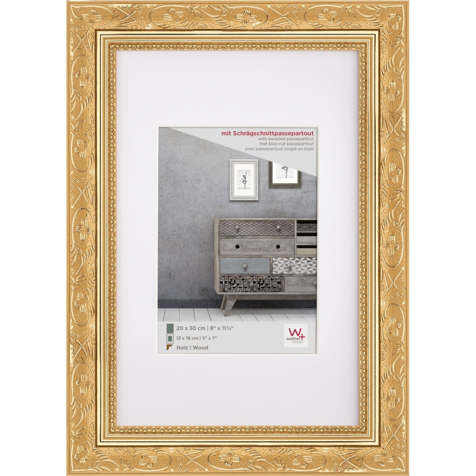 Walther pildiraam Barock 20x30 Holz kuldne CR030G