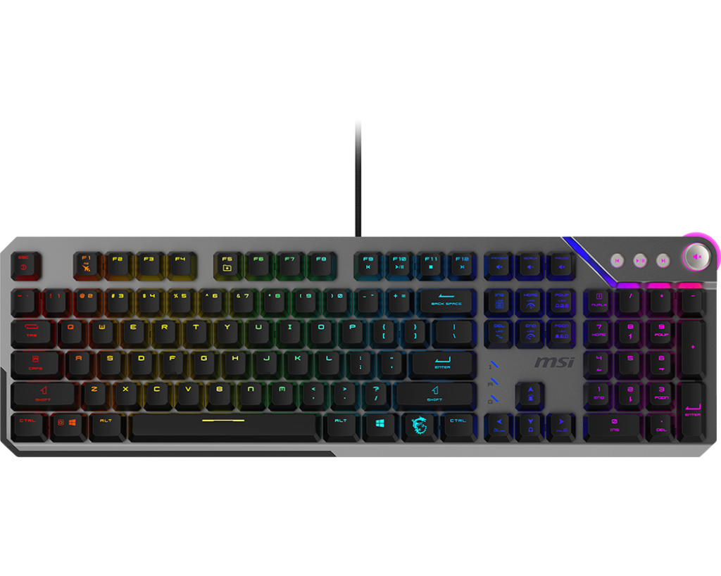 Msi klaviatuur STRIKE 600 SILENT US | Gaming Keyboard | Wired | US | USB 2.0 | KAILH Midnight PRO Silent Tactile