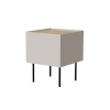 Cama Meble öökapp Bedside Table, 2 pcs, FELLINI, 40x41x60, cashmere + oiled oak top