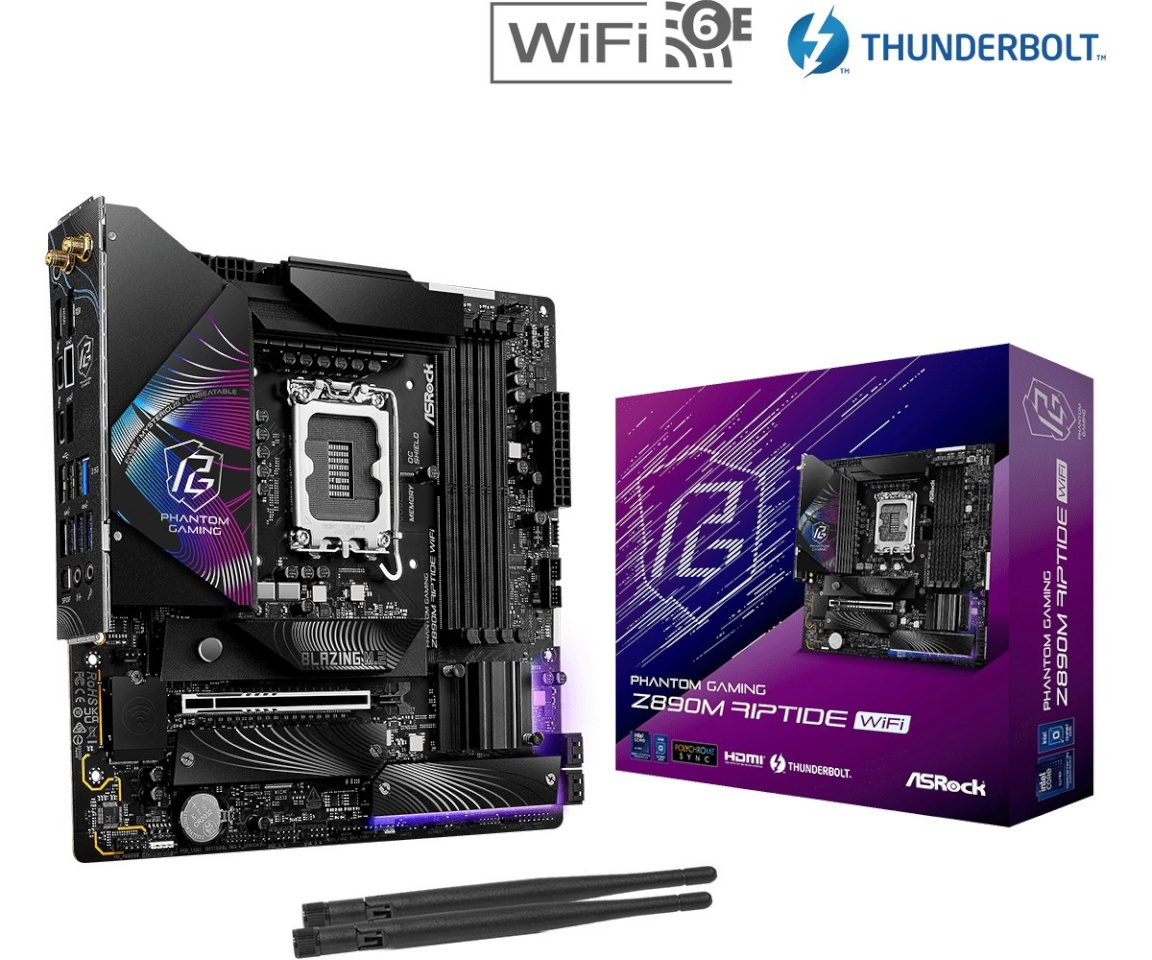 ASRock emaplaat Z890M RIPTIDE WIFI, mATX