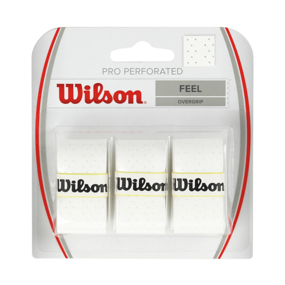 Wilson reketigrip Pro Perforated Feel Overgrip valge 3 tk. WRZ4005WH