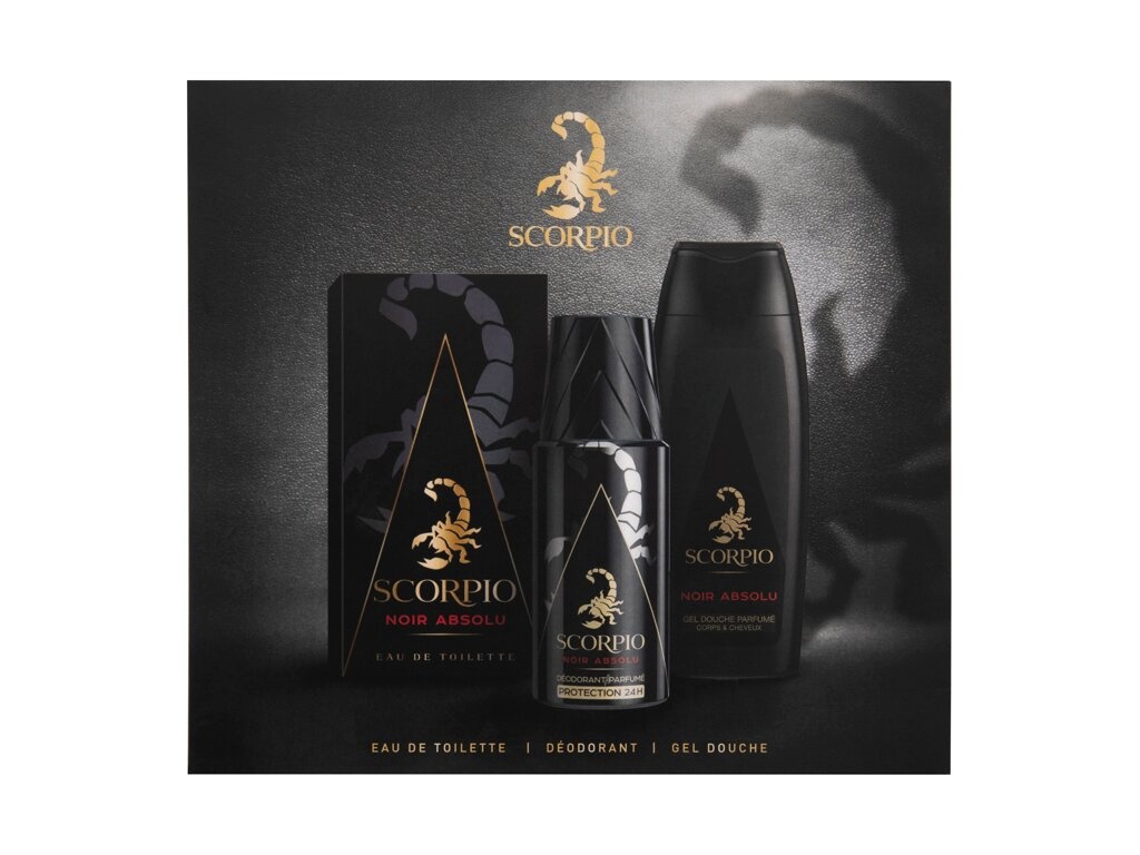 Scorpio parfüüm Noir Absolu EDT 75ml + Shower Gel 250ml + Deodorant 150ml, meestele
