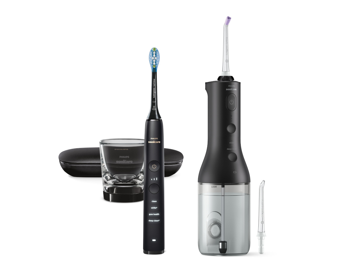 Philips elektriline hambahari ja hambavahede puhastaja HX3886/43 Series 9000 Sonicare Cordless Power Flosser Diamond Clean, must