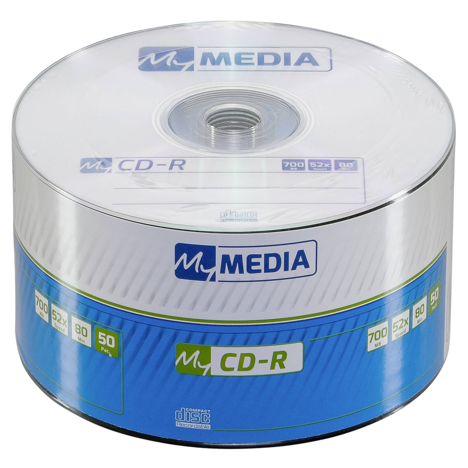 MyMedia toorikud 50tk CD-R 80 / 700MB 52x Speed Wrap