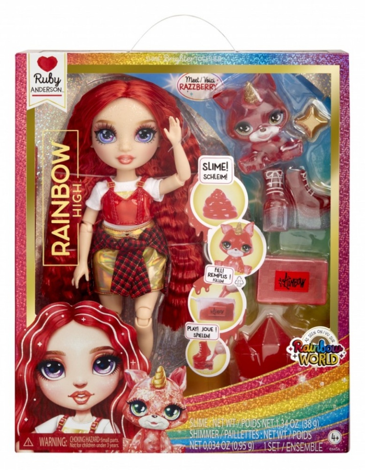 MGA mängunukk Classic Rainbow High Fashion Doll - Ruby
