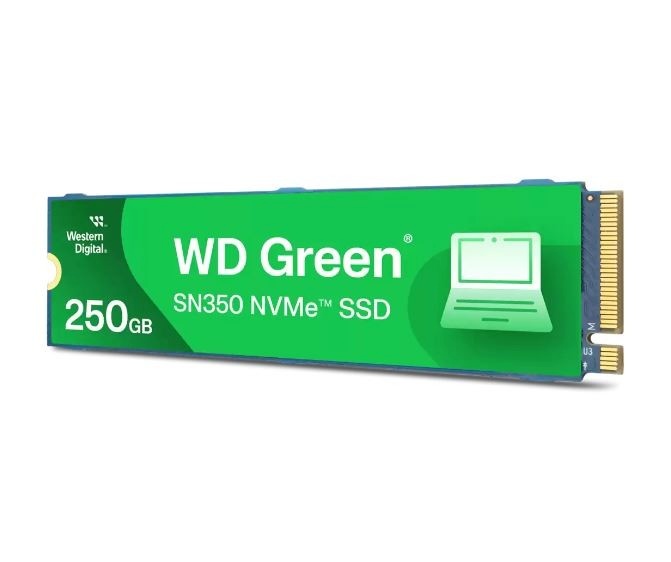 WD kõvaketas SSD Dysk roheline 250GB M.2 2280 SN350 NVMe PCIe