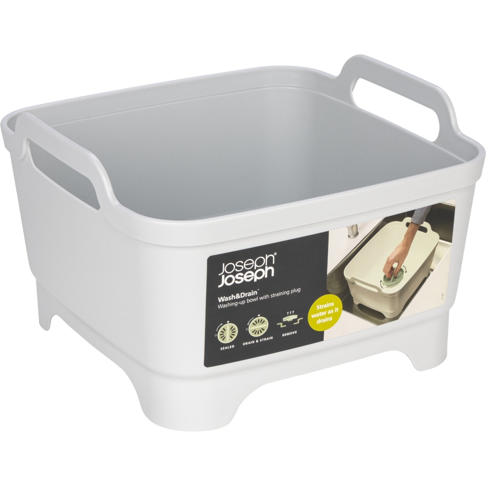 Joseph Joseph Wash&Drain Stone roheline Washing Up Bowl