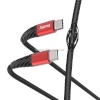 Hama laadimiskaabel Cable "Extreme" USB-C/USB-C 60W 1.5m, must/punane