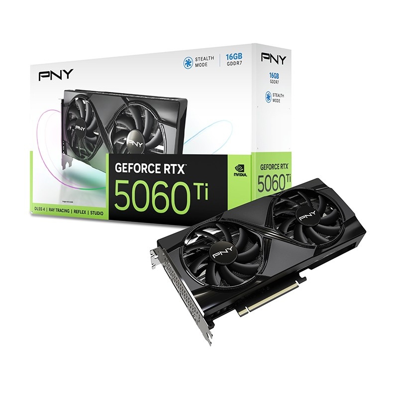 PNY videokaart PNY RTX5060 TI VERTO Dual Fan 16GB GDDR7 HDMI 3x DP