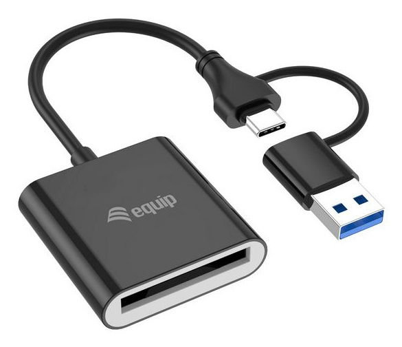 Equip mälukaardilugeja CFexpress Type B USB-C/-A Adapt. 10Gbps