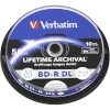 1x10 Verbatim toorikud M-Disc BD-R BluRay 50GB 6x Speed Cakebox printable