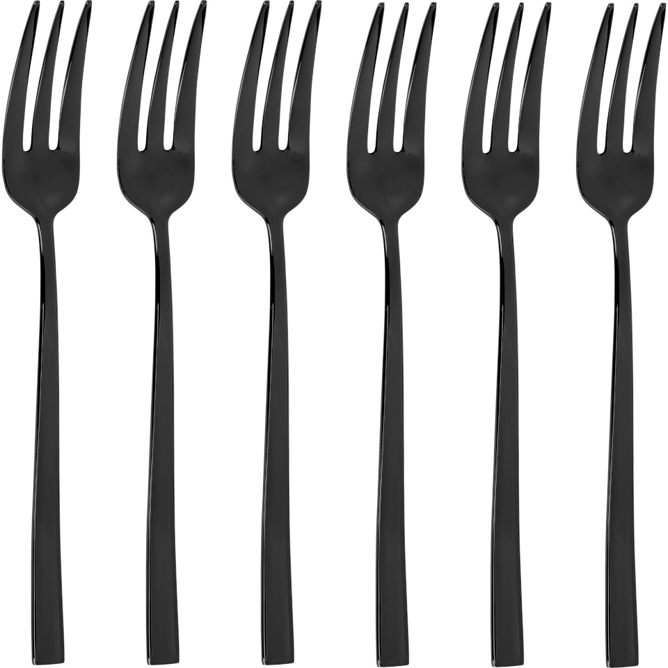 Sambonet söögiriistade komplekt Rock PVD 6 Cake Forks DolceNero Lucido