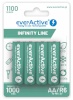 everActive aku Rechargeable 1100 mAh 4tk