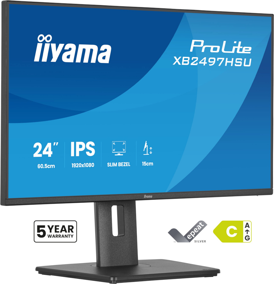 iiyama monitor 60.5cm (24") XB2497HSU-B1 16:10 HDMI+DP+2xUSB-C