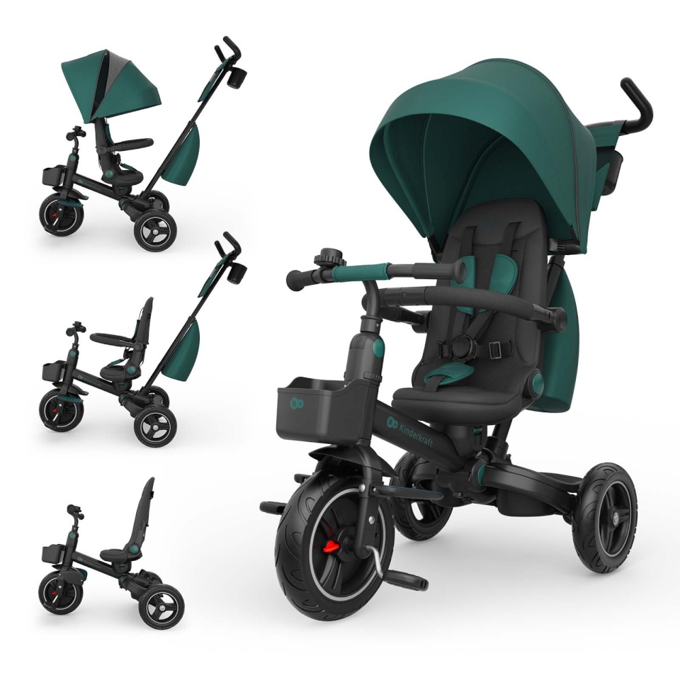 KINDERCRAFT kolmerattaline SPINSTEP 2 Plus, roheline, KRSPST02GREPL00