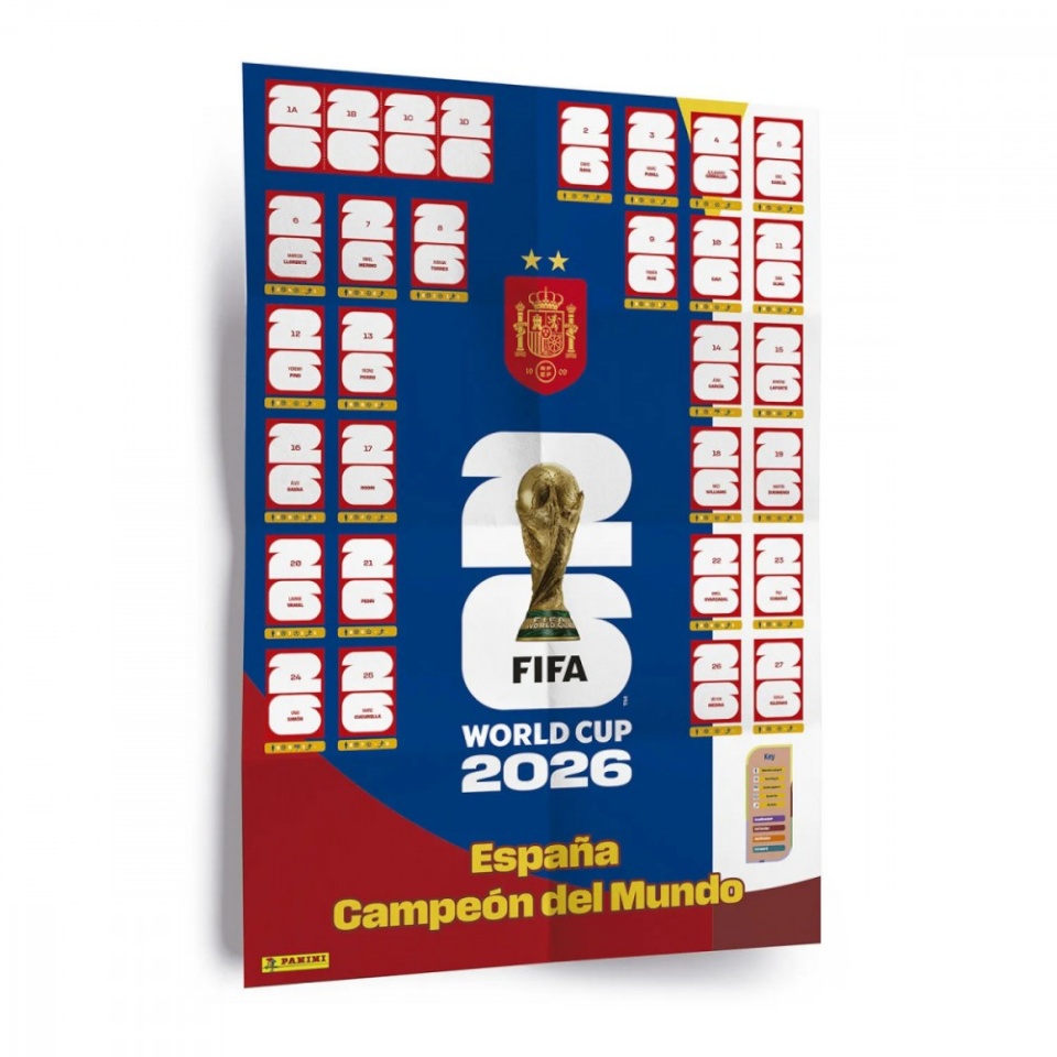 Panini jalgpalli plakat kleepsudega FIFA World Cup 2026 Winner Poster Set