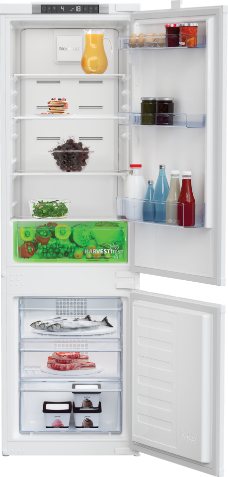 Beko külmik BCNA254E43SN Built-In Refrigerator, 177,5cm, NoFrost, valge