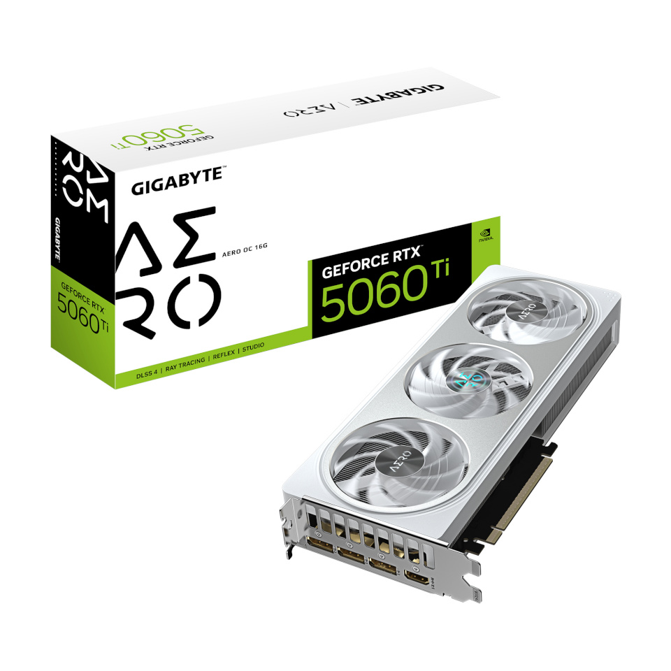Gigabyte videokaart nVidia GeForce RTX 5060 Ti AERO OC 16GB