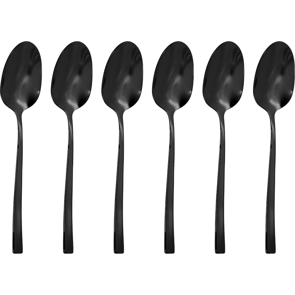 Sambonet söögiriistade komplekt Rock PVD 6 Espresso Spoons Moka Nero Lucido