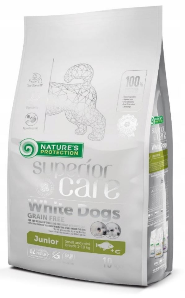 Nature's Protection kuivtoit koerale Superior Care White Dogs Grain Free Junior Small, 10kg