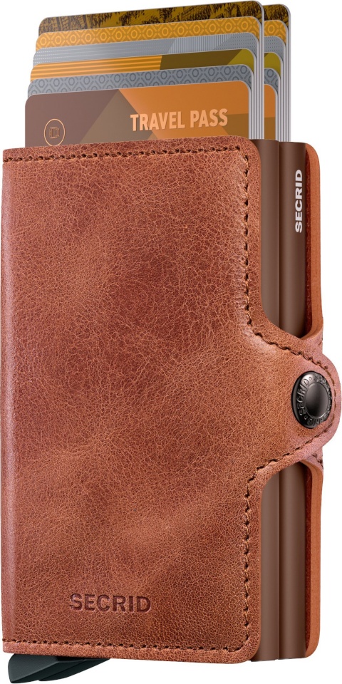 Secrid Twinwallet Vintage konjaki-pruun rahakott