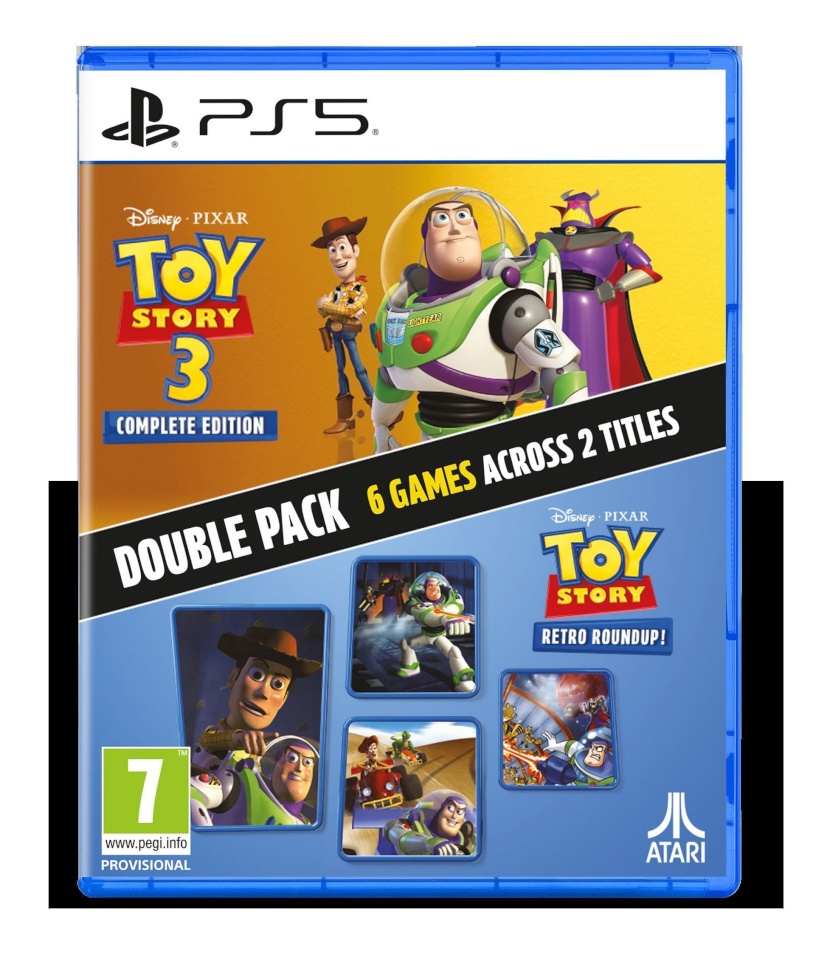 Atari mäng Toy Story: Retro Roundup! + Toy Story 3 täisväljaande topeltpakk (PS5)
