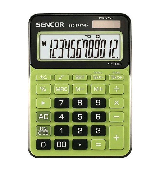 Sencor kalkulaator SEC 372T/GN Table Calculator, roheline