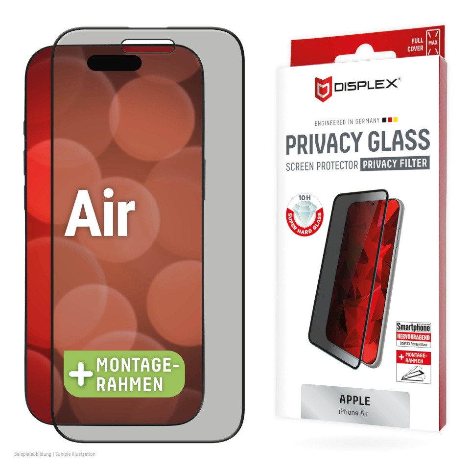 Displex kaitseklaas Apple iPhone Air Privacy Screen Glass Full Cover By must