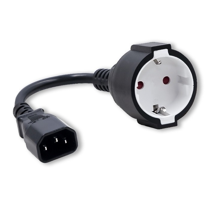 Qoltec voolukaabel Adapter IEC 320 C14 / SCHUKO
