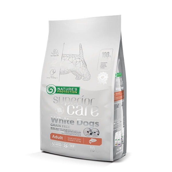 Nature's Protection kuivtoit koerale Superior Care White Dogs Grain Free Junior Small, 10kg
