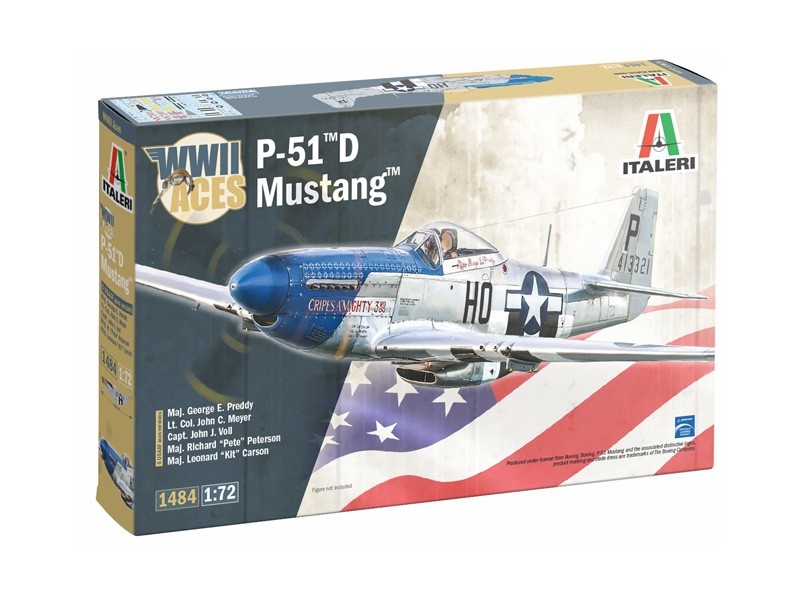 Italeri Plastic model P-51D Mustang Aces 1/72