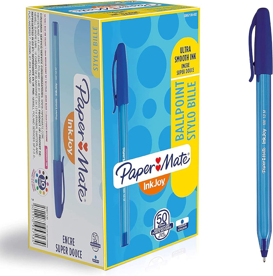 Paper Mate pastapliiats Inkjoy 100 sinine, 50tk