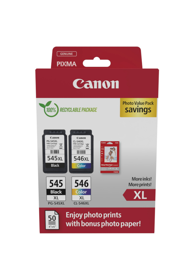 Canon tindikassett Canon PG-545 XL / CL-546 XL foto Value Pack